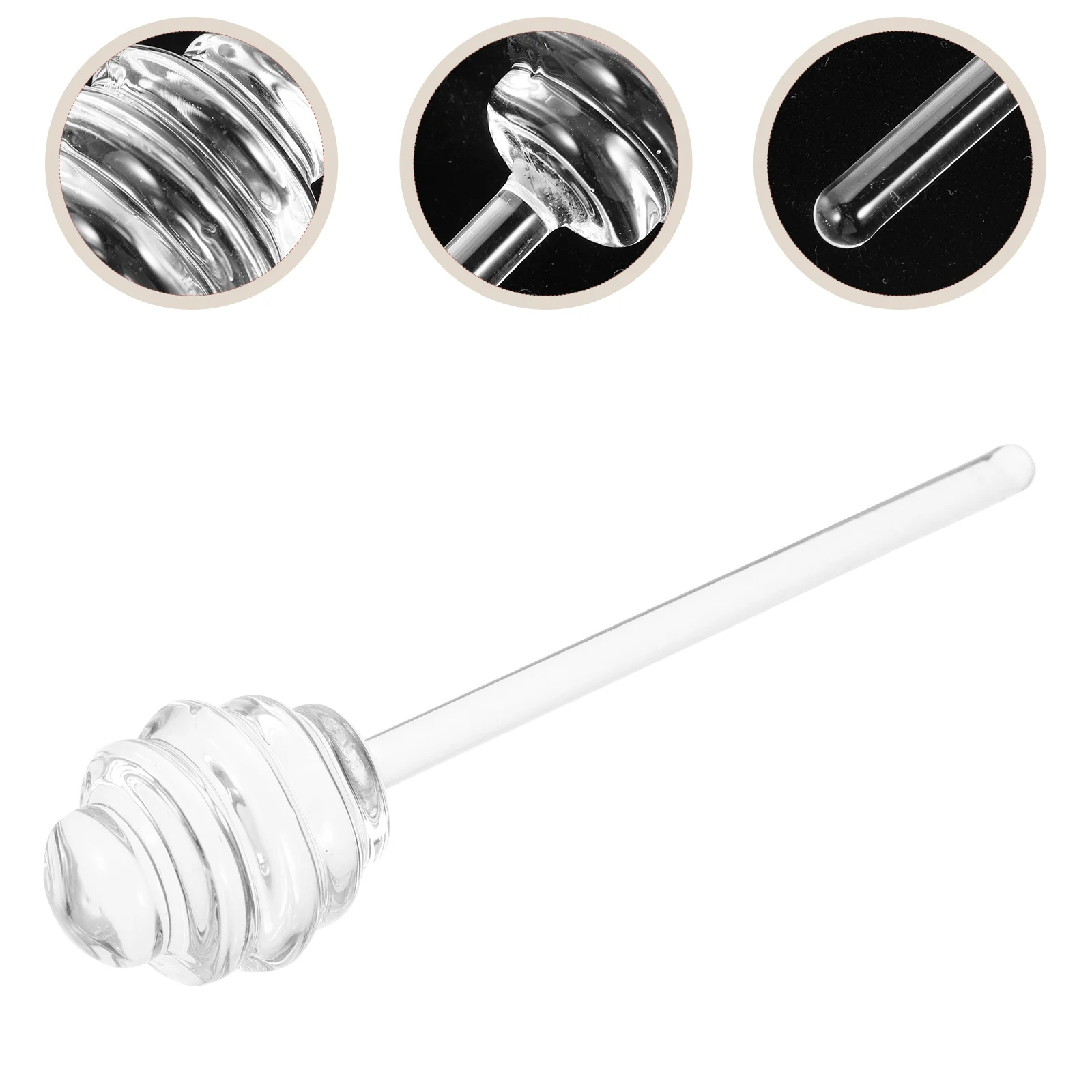 

Honey Stirrer Coffee Syrup Honey Stirring Rod Blender Household Honey Rod Glass Household Honey Stir Transparent Honey Dipper