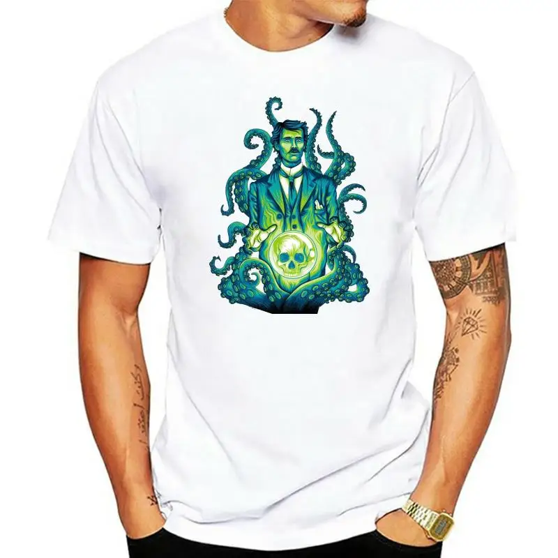 

Cthulhu Summer T-Shirt Everybody loves Lovecraft Man Crew Neck Short Sleeve T Shirt Great Discount Man Awesome T Shirt Designs