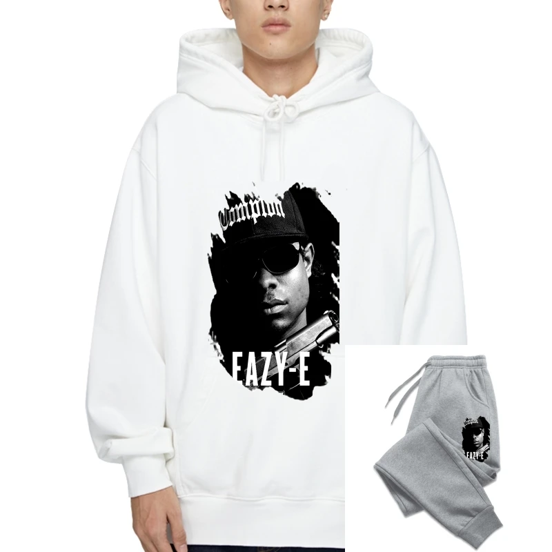 

Свитшот Nwa Eazy E прямого покроя, толстовка с капюшоном для мужчин, белый