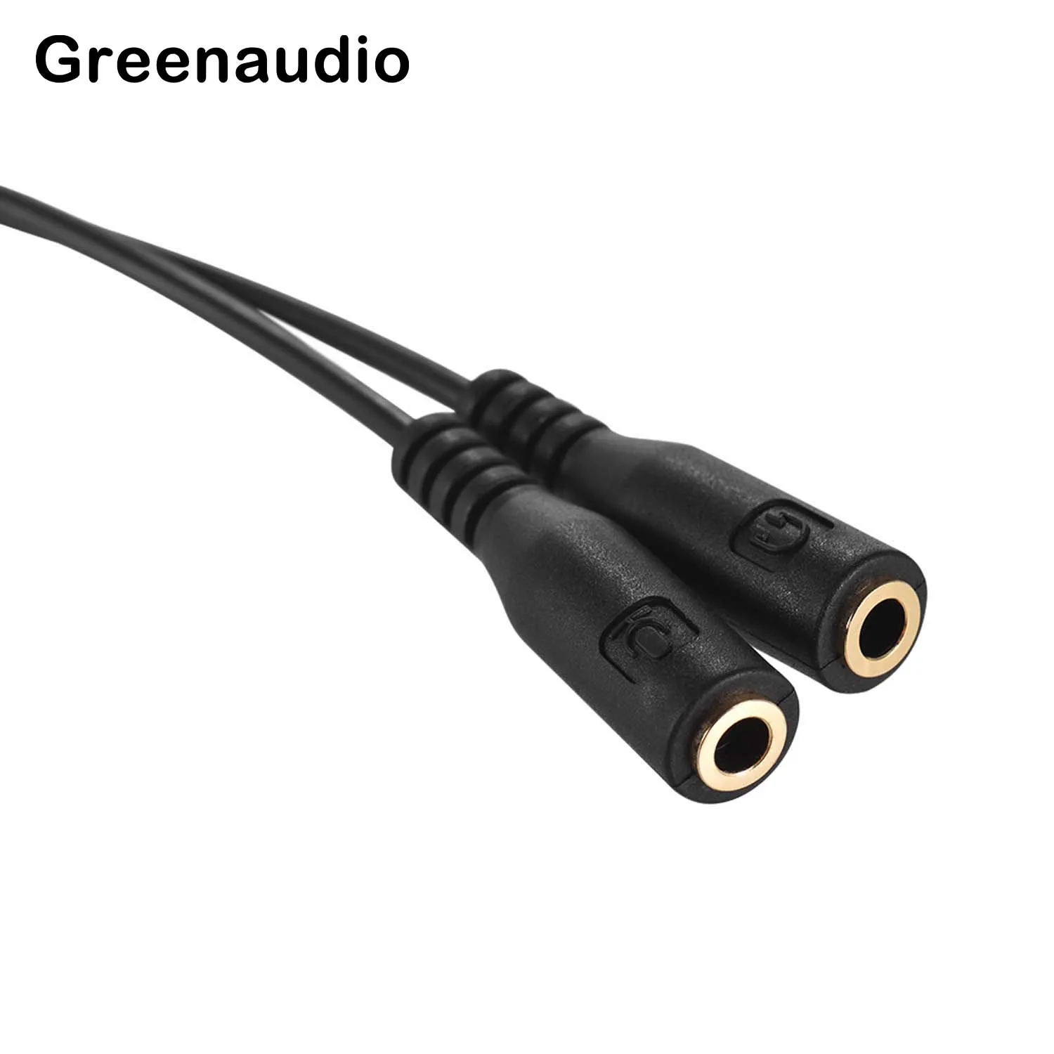 GAZ-CB37 Аудиокабель-разветвитель для наушников 3 5 мм папа на 2 гнезда мама