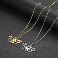 cxwind stainless steel butterfly charm geometric butterfly charm moth charm moth charm gold plated silver plated necklace