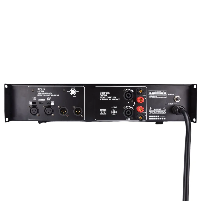 Фото Усилитель Paulkitson NB1500 Class TD двухканальный высокомощный 2x1500 Вт стерео/моно для сабвуфера, профессиональный, с высоким соотношением сигнал/шум, 4/8 Ом, металлический корпус №4