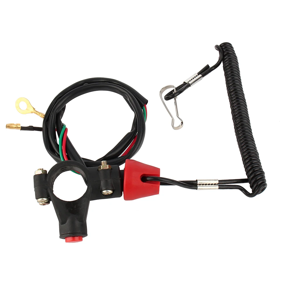 

1x Engine Cord Lanyard Kill Stop Switch Safety Tether 12V CO For Motor ATV Boat