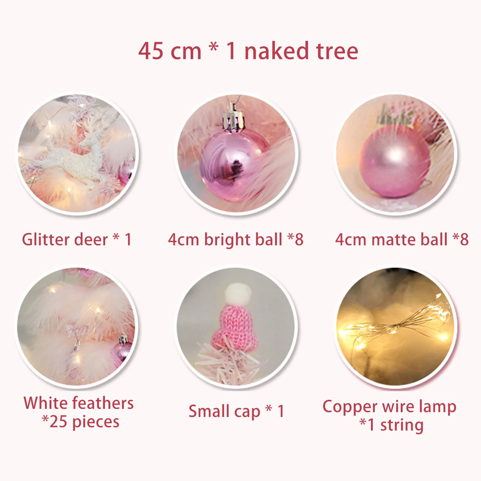 

Ornament Christmas Tree Table Top Decorations 45/60cm DIY Home Decor New Year Gifts Window Artificial Decoration
