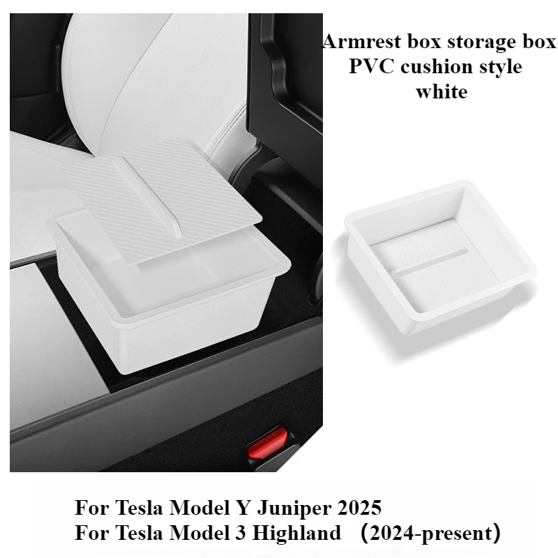 Фото Для Tesla Model Y Juniper 2025: Силиконовый водонепроницаемый органайзер для центральной консоли, ящик для хранения в подлокотнике, аксессуары для интерьера автомобиля №4