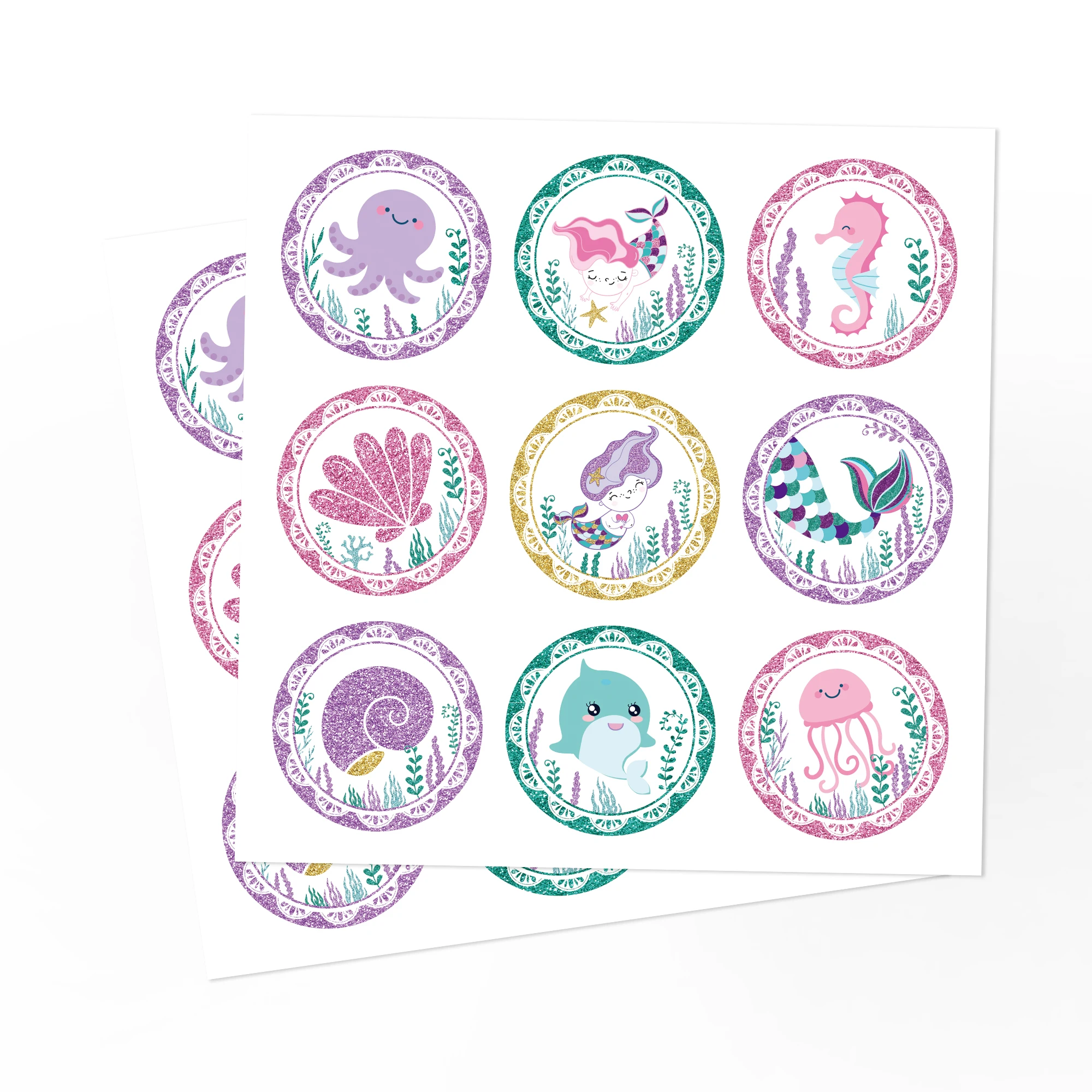 

KK042 180pcs Cartoon Anime Kawaii Sea Mermaid Sticker Decoracion Seashell Stickers Journal Scrapbooking Stationery Supplies