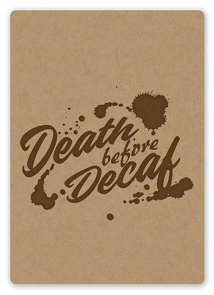 

Жестяной знак Death Before Decaf, настенное украшение, винтажный Алюминиевый металлический знак в стиле ретро, железная живопись