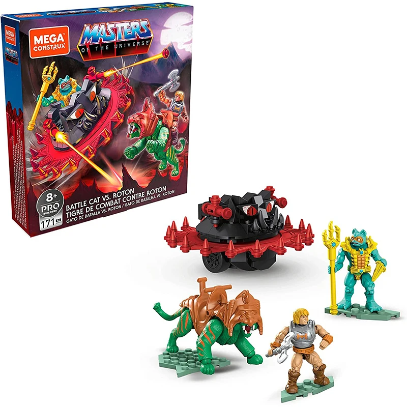 

Конструктор Mega Bloks Master of The Universe Space Tiger Vs Lawton, сборные строительные блоки, игрушка, экшн-фигурки, коллекционные подарки, игрушки GPH23