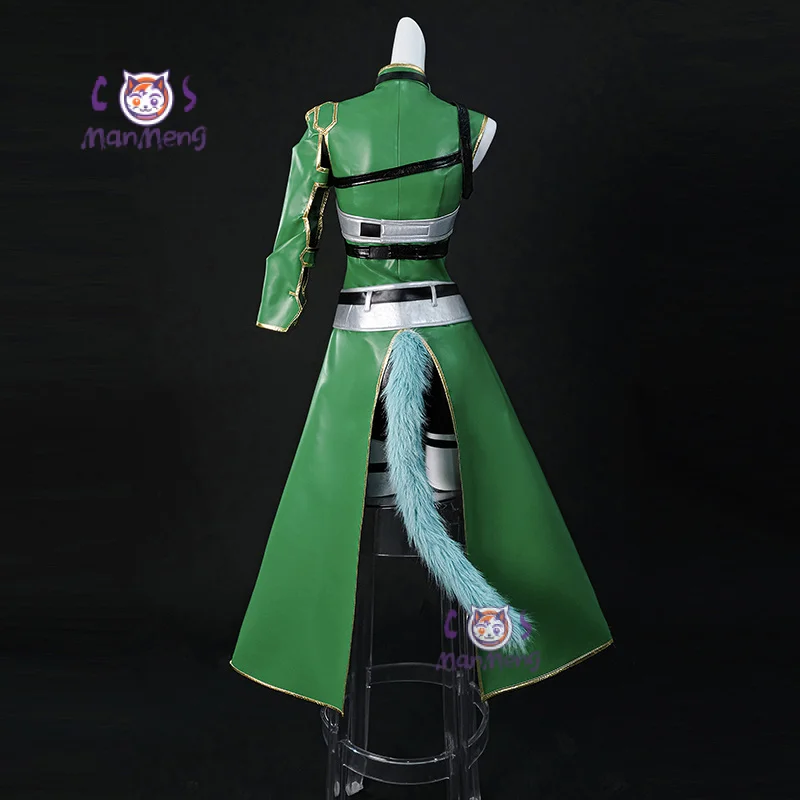 Фото Asada Shino SAO Косплей Костюм Аниме Sword Art Online Ветровка ухо хвост грудь доспехи реквизит Хэллоуин вечеринка кошка демон новый комплект №5