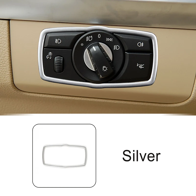 

Нержавеющая сталь, автомобильный Стайлинг, кнопки переключателя фар, рамка, накладка для BMW X5 E70 X6 E71, аксессуары для интерьера, наклейки