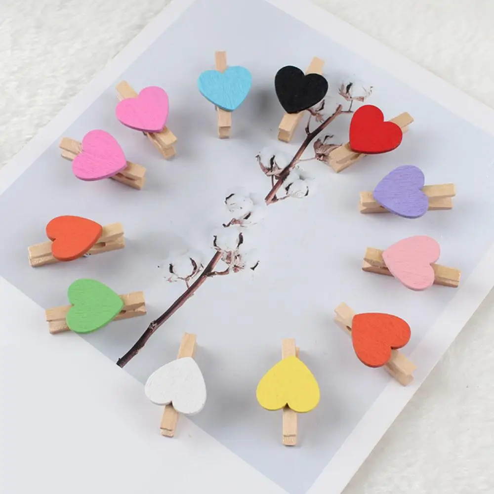 

Деревянные булавки для бумаги в форме сердца, 50 шт.