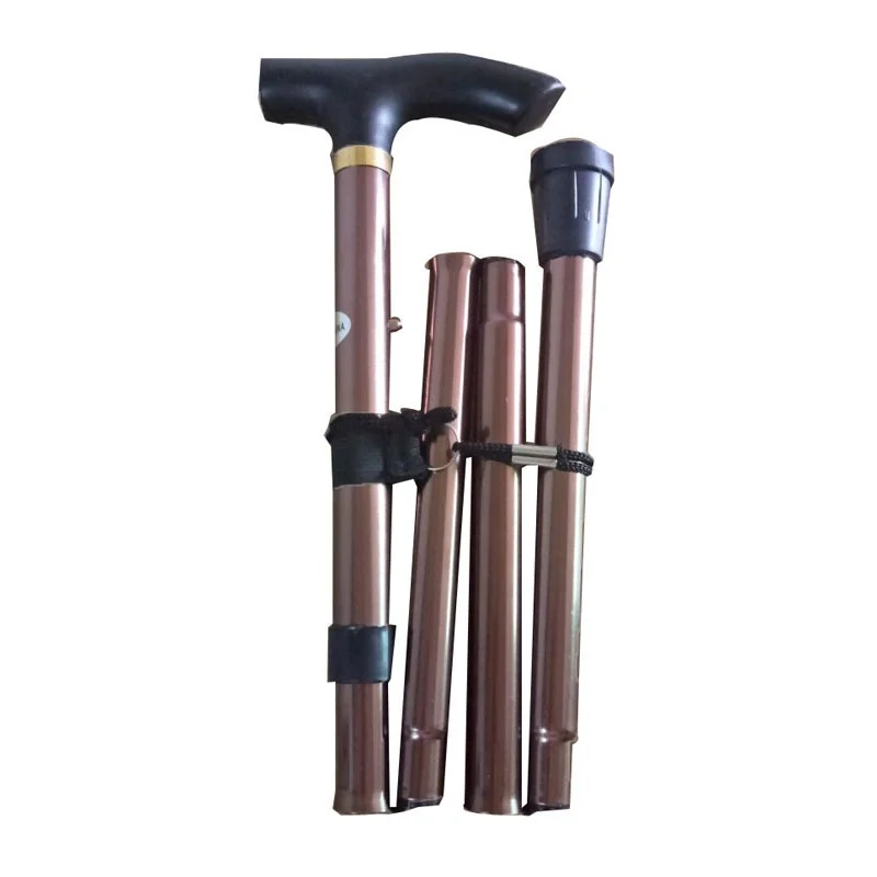 

Walking stick telescopic baton Hiking trekking poles Aluminum Alloy Metal Folding Cane crutches Pole For elderly people