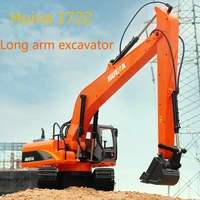 huina 150 new alloy model 1722 metal long arm orange excavator 1551 static version toy vehicle two way forklift for children