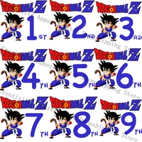 dragon ball z goku iron on transfers for clothing birthday number 1 10 diy t shirt hoodies thermal sticker on clothes party gift