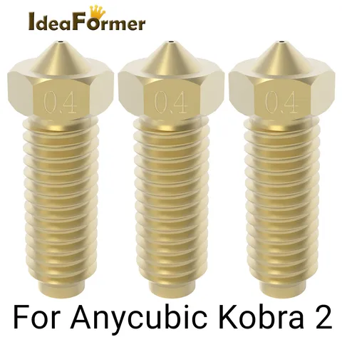 Форсунка для 3D-принтера Anycubic Kobra 2, 0,4/0,6/0,8/1,0 мм, латунная форсунка 1,75 мм для ниппеля Kobra 2 Max Hotend