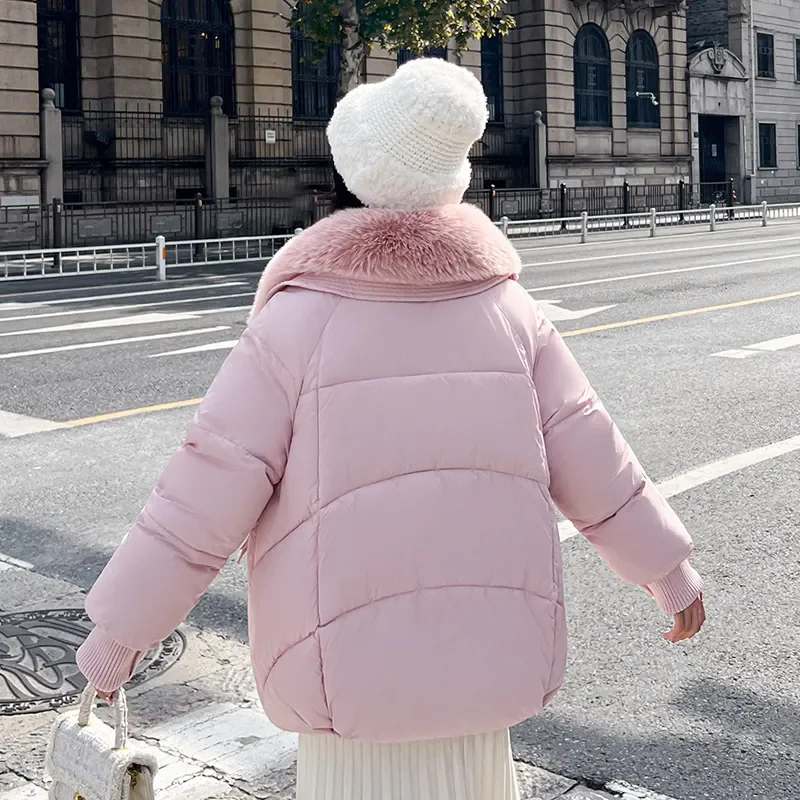 2024 пуховая хлопковая куртка женская большая высококачественная теплая с