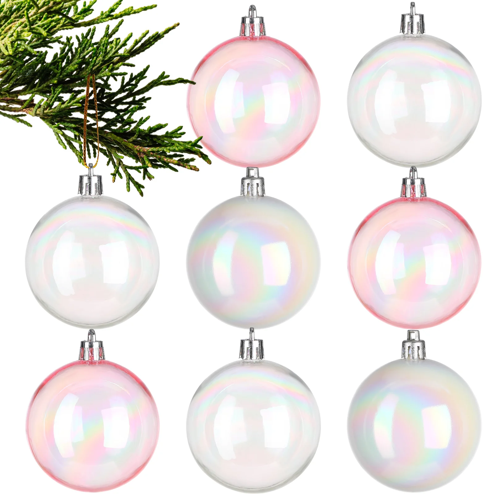 

12 Pcs Cake Decoration Colorful Ball Decorative Ornament Clear Stuffed Home Festive