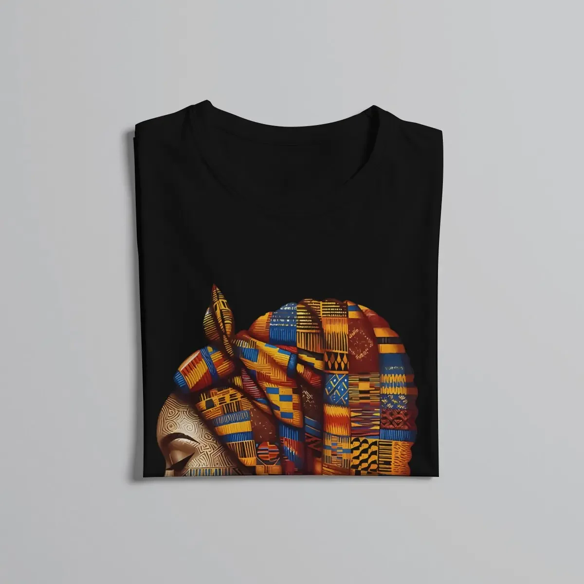 Традиционная черная футболка Kente с графическим принтом гордости топы