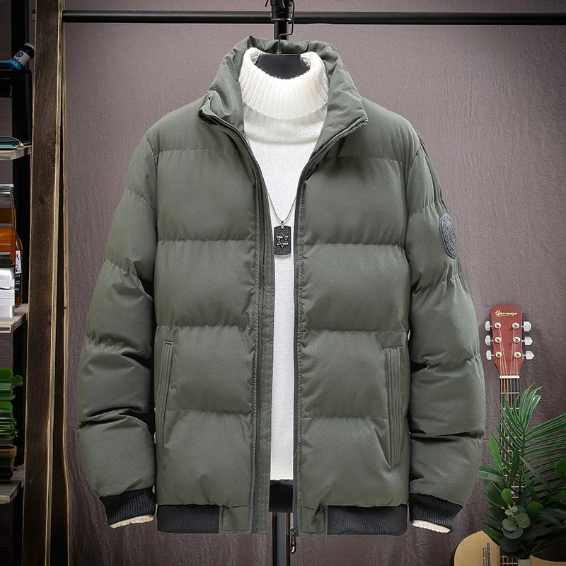

Куртка мужская короткая из хлопка, утепленная парка в стиле оверсайз, пуховик в стиле Харадзюку, верхняя одежда-карго, белый цвет, 5XL, зима