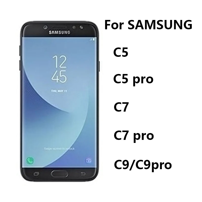 Стекло с полным покрытием для SAMSUNG Galaxy C5 C7 C9 Pro закаленное стекло Защита экрана Samsun