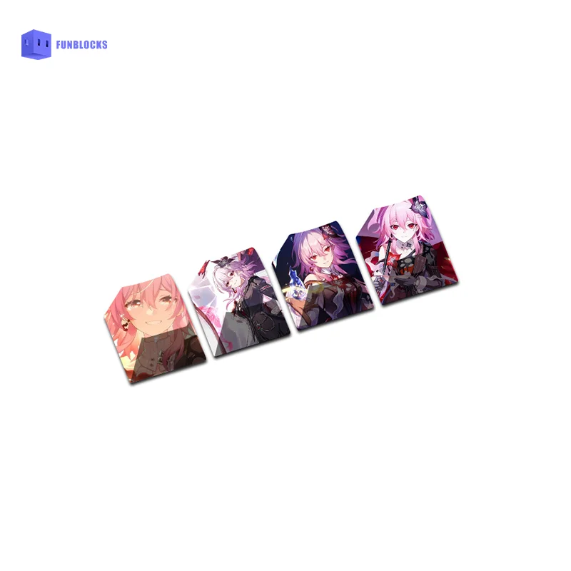 Колпачки для клавиш Game Honkai: Star Rail Evernight, 108 колпачков для клавиш с ПБТ, пятисторонняя сублимационная краска, настраиваемая колпачок для ключей, подарки Doujin для косплея (art.: 3920d4979fc30) - 3920d4979fc30