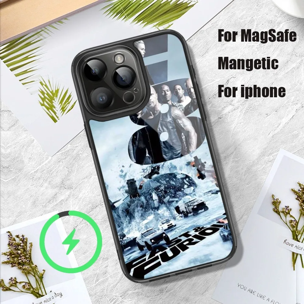 Чехол для телефона F-Форсаж фильм iPhone 11 12 13 14 15 Pro Max Plus Mini Magsafe Магнитный чехол