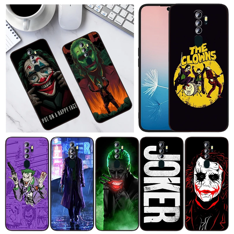 

Anime Luxury Joker LoGo For OPPO Find X5 X3 F21 Neo Lite A96 A57 A74 A76 A72 A55 A54S A53 A53S A16 S A9 Black Phone Case