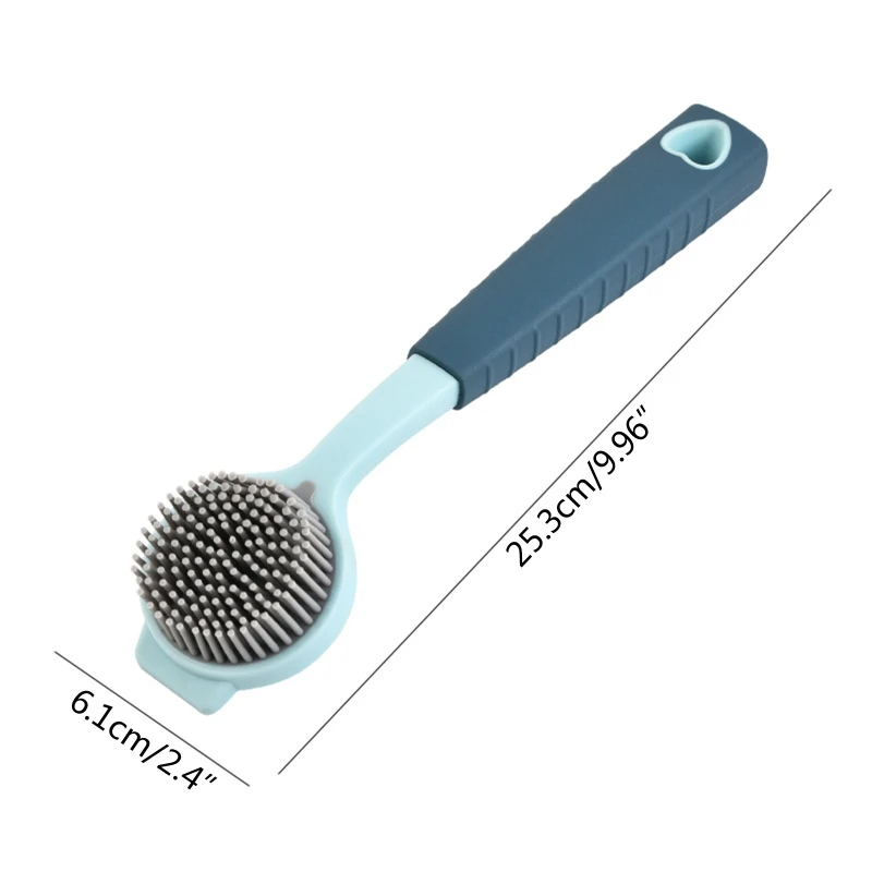 

Pot Cleaning Brush with Long Handle Hanging Bowl Oil Remover Scrubber