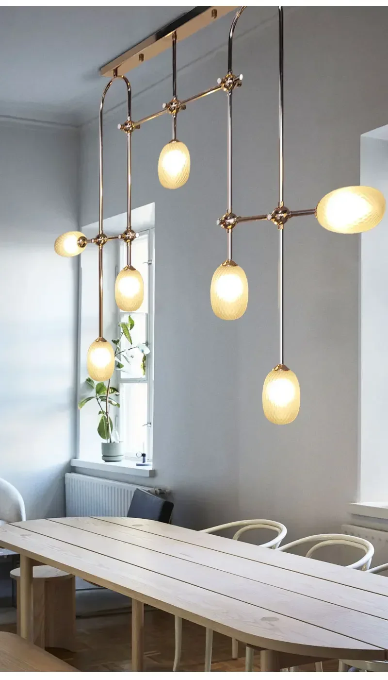 Роскошная Современная Золотая люстра с разными головками и стеклянными шариками