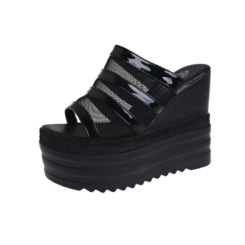 

Mesh Platform Sandals Breathable Wedge Sandals Women Summer New 2023 Women Slide Fish Mouth Women's Flip-flops Women Slippers