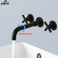 yipin antique black brass double handle wall mounted bathroom sink mixer hot cold basin chrometap whitepolished gold faucet
