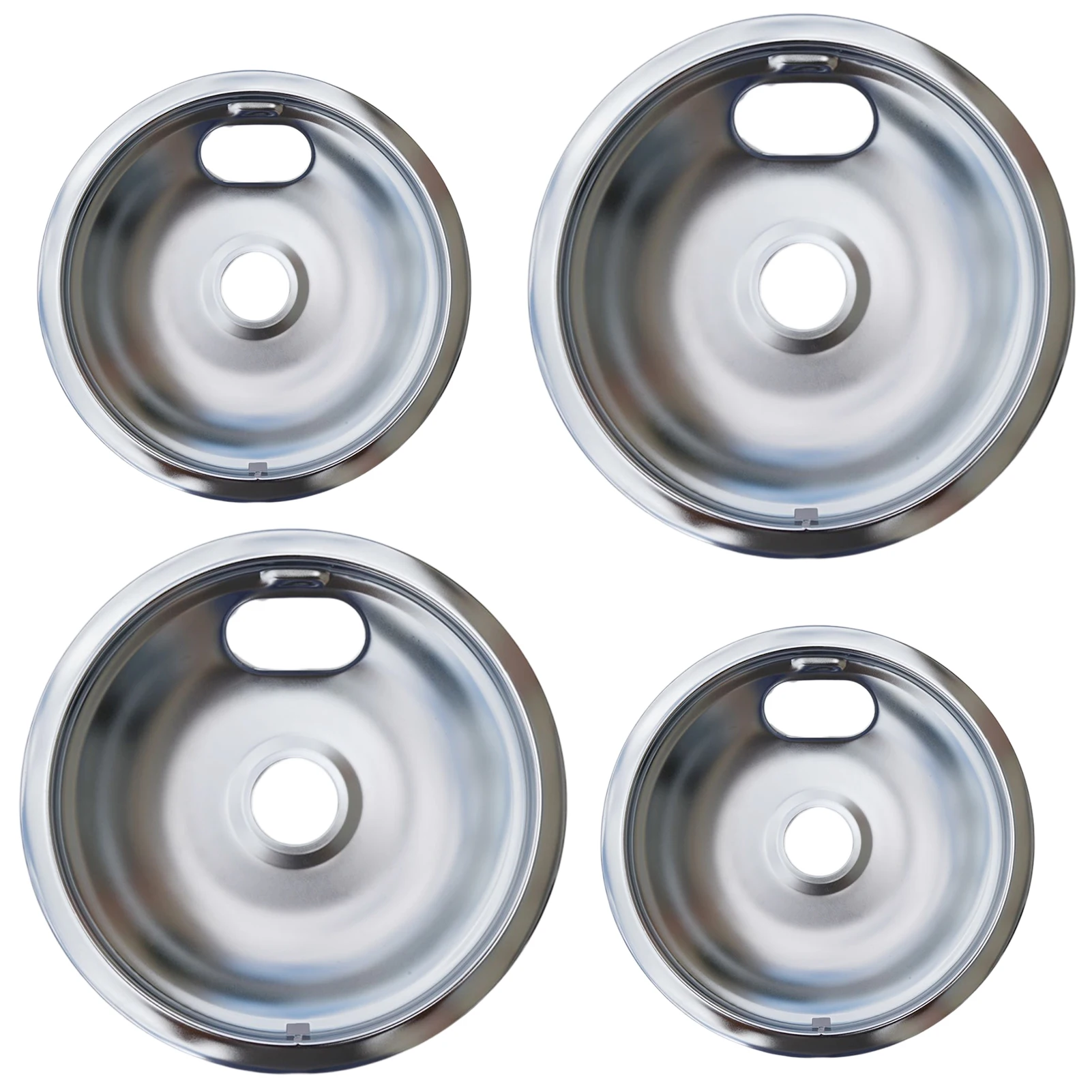 

4pcs Electric Stove Easy To Clean Drip Pans Safety Energy Save Replacement 6in 8in Thicker Long Lasting Catch Spills Stick Free