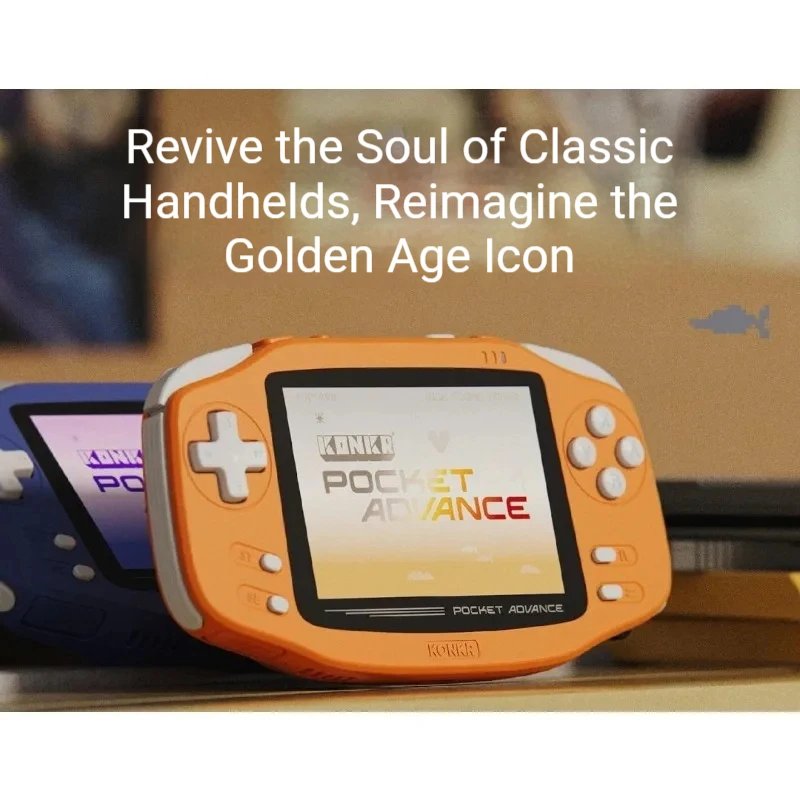 Фото AYANEO KONKR Pocket Advance — портативная ретро-игровая консоль в классическом дизайне GBA, портативный карманный игровой плеер, ретро-игровая консоль. №4