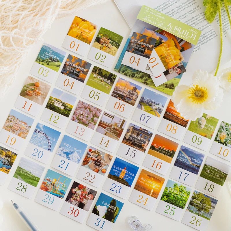 

31Pcs Beautiful Natural Scenery Aesthetic Washi Handbook Diary Journal Stationery Scrapbooking Stickers Travel Art Supplies