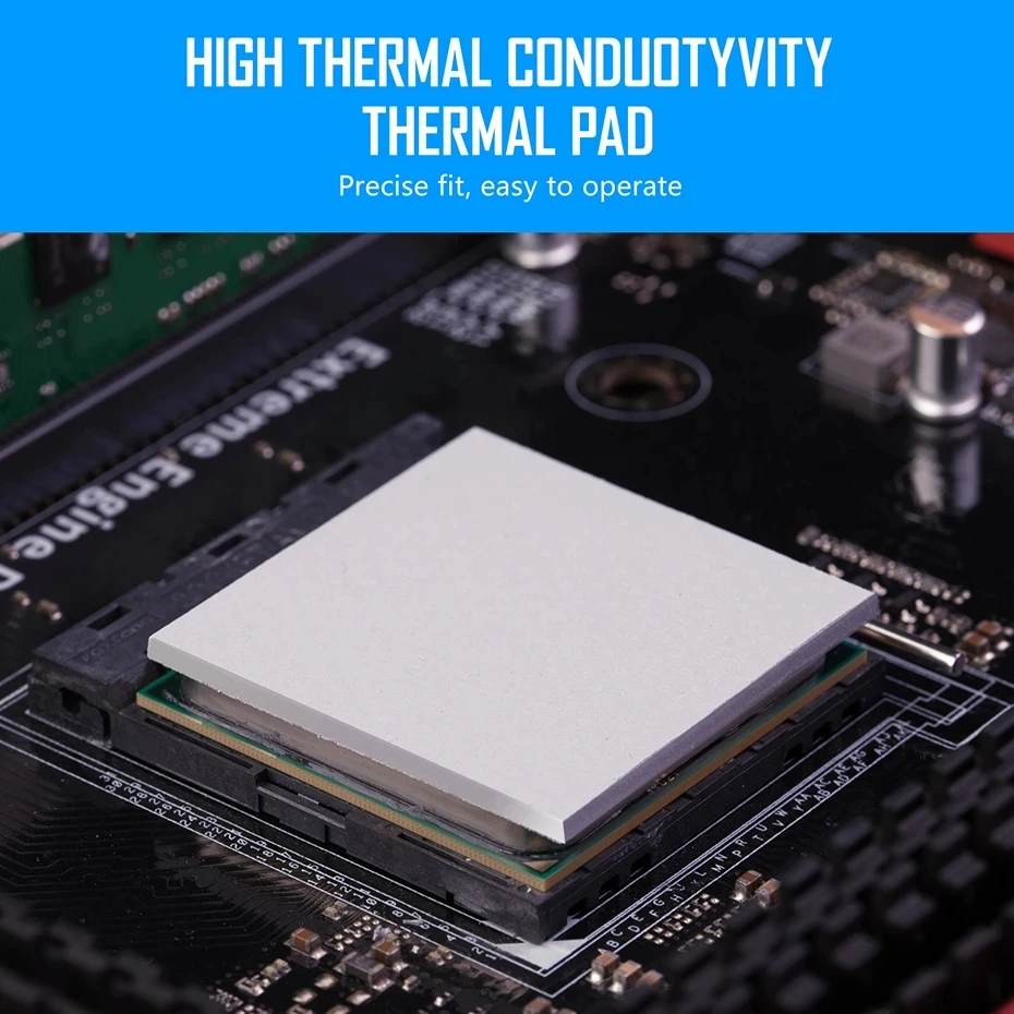 Фото Upsiren 21/24W/mk 0.75/1.25/1.75mm GPU CPU Heatsink Cooling Conductive Silicone Pad High Quality Original Authentic Thermal Pad №4