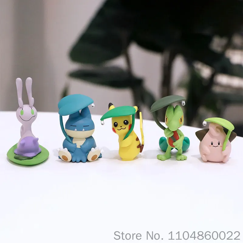 Фото Новинка в наличии: Оригинальные фигурки TOMY Gashapon Pokemon - Goodra, Snorlax, Treecko. Аниме-аксессуары, модель-украшение. №2
