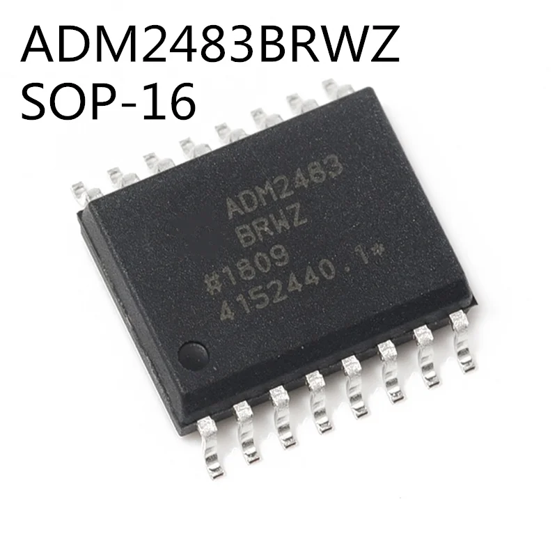 

1-10 шт. 100% новый и оригинальный ADM2483BRWZ ADM2483BRWZ-REEL SOP-16 Чип трансивера полудуплексный изолированный Фотоприемник