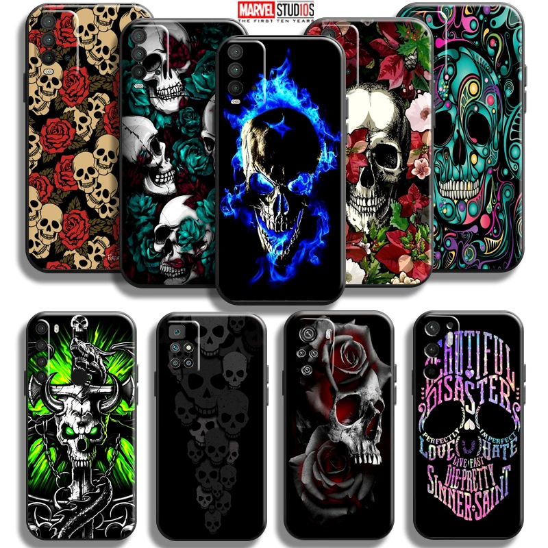 

Rose Skull Grim Reaper Diablo Phone Case For Xiaomi Poco X3 PRO NFC X3 GT POCO M3 M3 Pro 5G F3 GT Coque Funda Carcasa