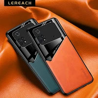 lereach for poco x4 pro 5g x3 nfc m3 m4 pro 4g f3 gt case leather car magnetic silicone frame shockproof cover