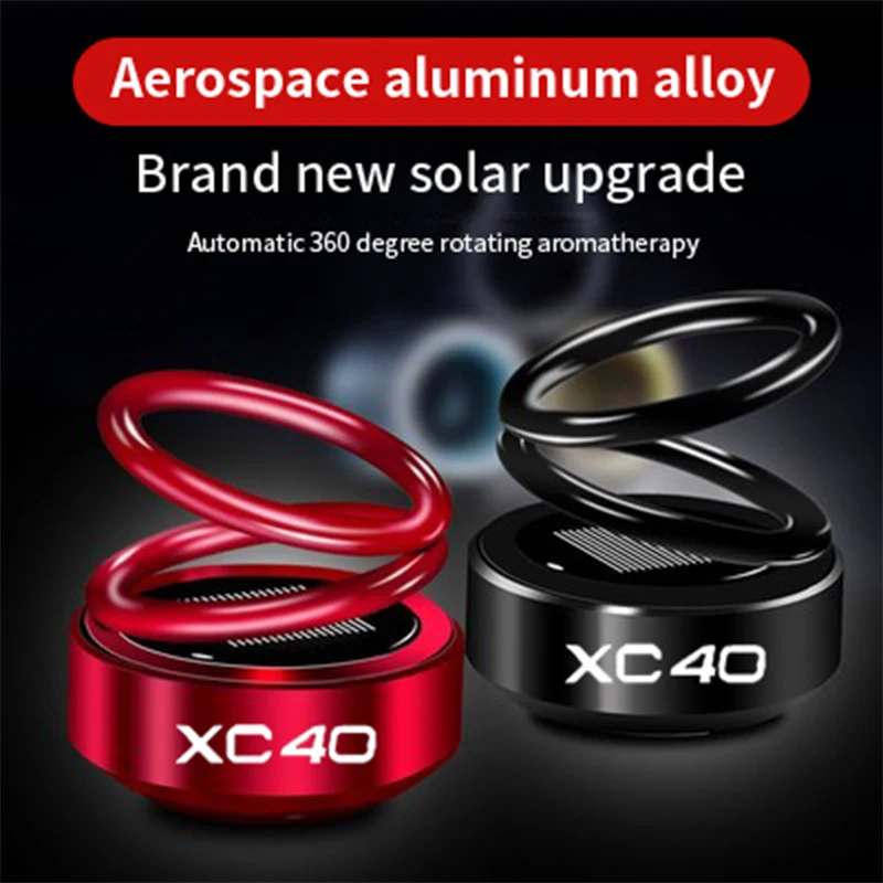 

Car Air Freshener Car Aromatherapy Solar Auto Rotation Double Ring Scent Decor For Volvo XC40 Accessories