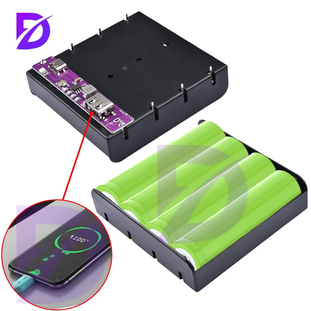 5 В 2.1A ABS 18650 литиевая батарея зарядная плата мобильный банк питания литий-ионный аккумулятор зарядное устройство модуль 18650 1X2X 3X 4X