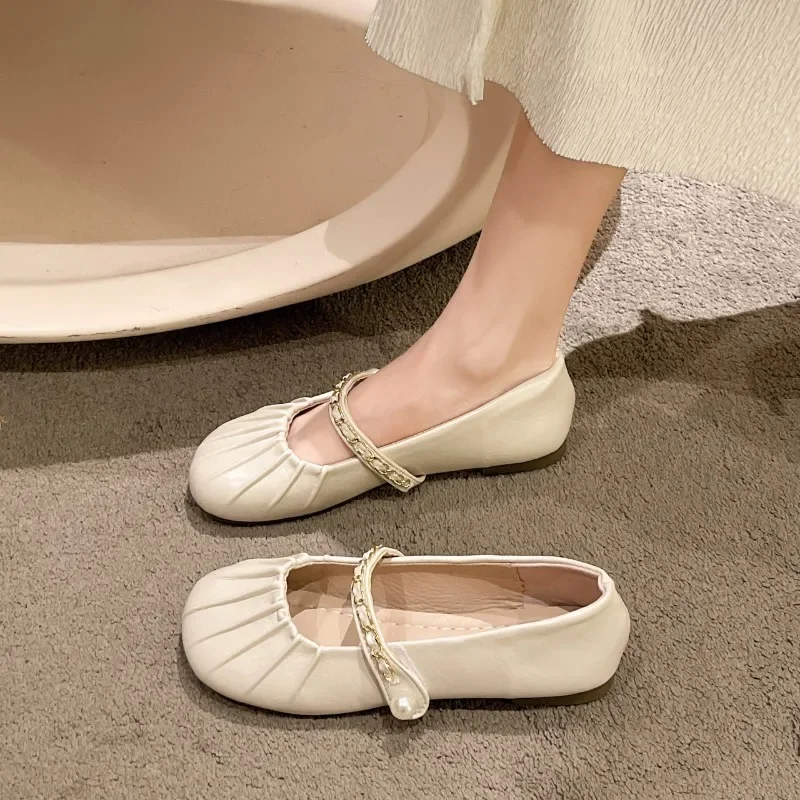 2024 новая женская обувь удобная на мягкой подошве в стиле ретро плоской модные