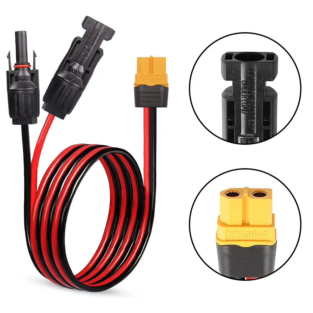 

1pcs Connecting Cable 12AWG XT60 Female Solar Panel Connection Cable Charging Cable Solar Generator Accessories Power Station