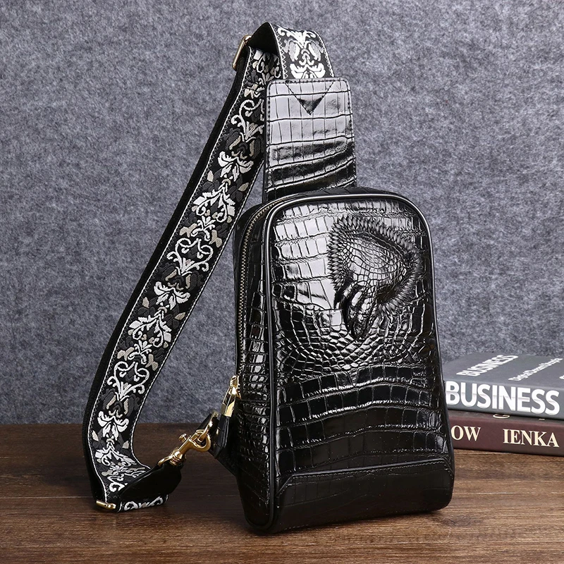 Новая натуральная кожаная сумка из натуральной кожи Мужская нагрудная с