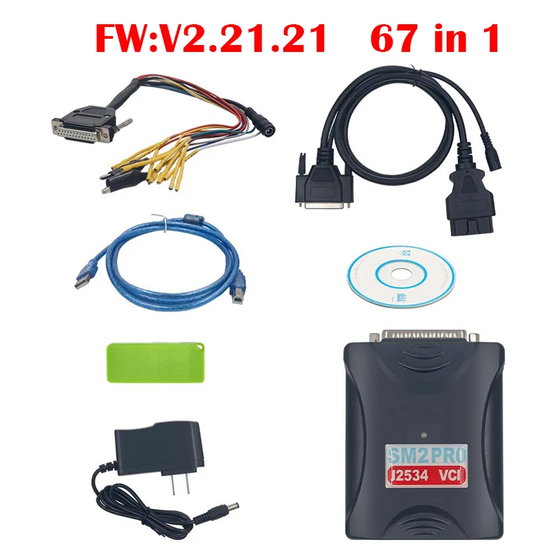 SM2 PRO J2534 VCI Update Version V1.20 With Dongle 67 IN 1 Modules EEPROM FLASH BENCH OBD ECU Programmer SM2 Diagnostic Tool