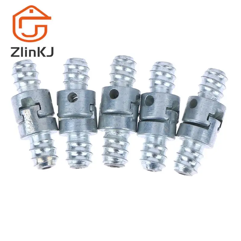 

10pcs/(5set) 16mm Electric Pipe Dredge Machine Spring Connector Male And Female Join Connector Power Tool Accessories