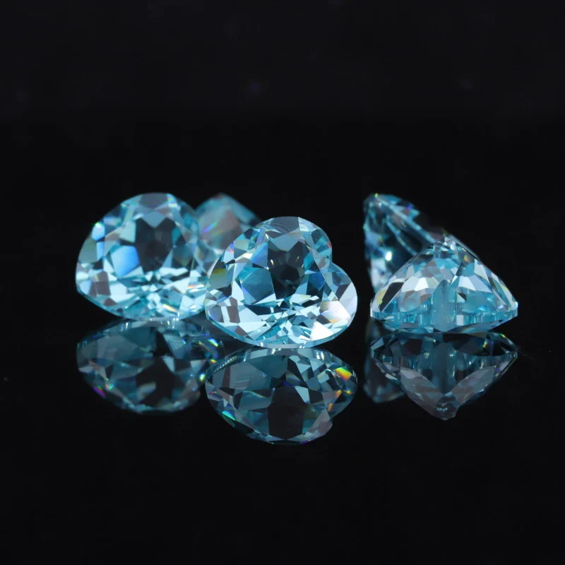 Двойное сердце резки Параиба цвет Лабораторный сапфир Драгоценный камень для
