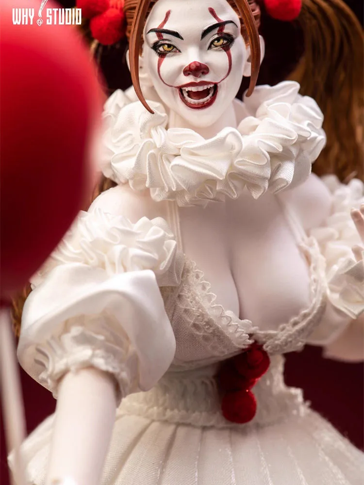 Кукла-солдатка WHY STUDIO 16 Scale Resurrection Female Clown Pennywise WS021 в белом платье с красным шаром, 12 дюймов (art.: 3920dc7465735) - 3920dc7465735