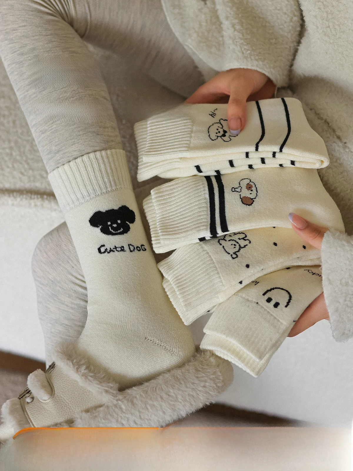 Теплые носки Materni домашние махровые для сна носки-полотенца зимние утолщенные