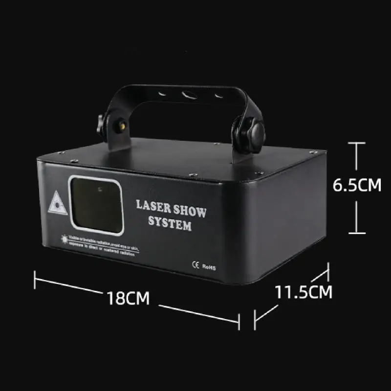 500 МВт RGB Полноцветный сканирующий лазерный луч линейный узор полноцветная